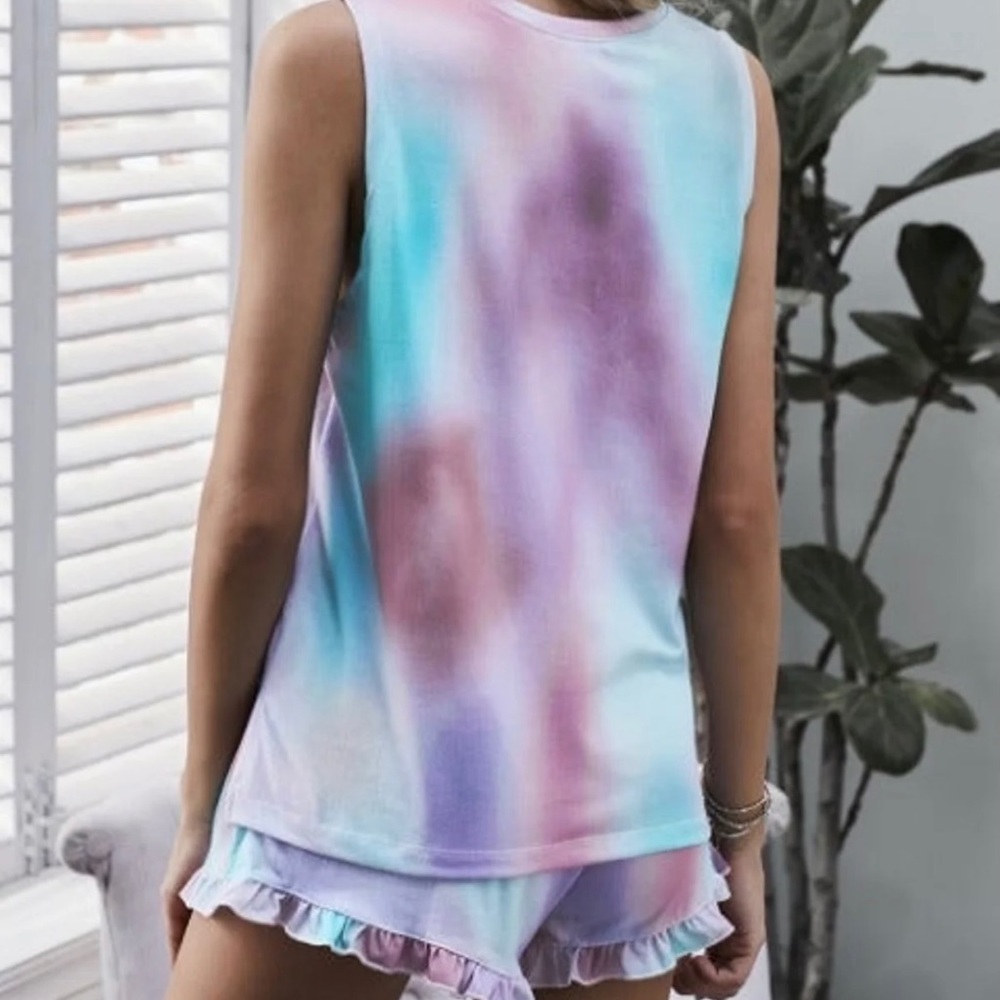 Tie Dye Tank & Short Lounge Set - Picture 2 of 3